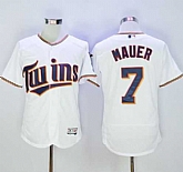 Minnesota Twins #7 Joe Mauer White 2016 Flexbase Collection Stitched Baseball Jersey,baseball caps,new era cap wholesale,wholesale hats
